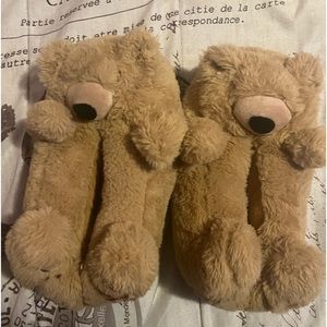 Teddy bear slippers